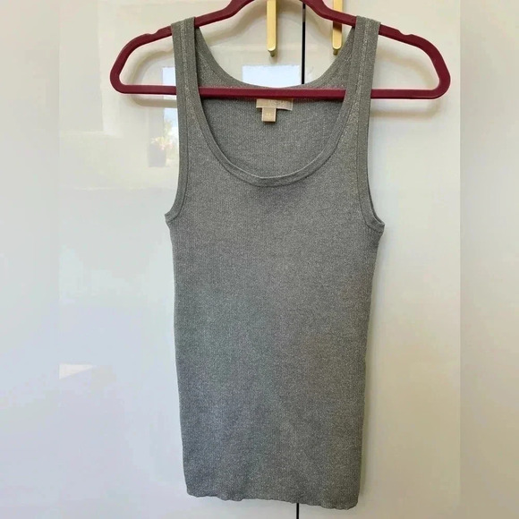 Michael Kors silver shimmer gray tank top size XS - Picture 1 of 3